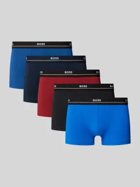 BOSS Trunks mit Label-Bund Modell 'Essential' im 5er-Pack (dunkelrot) online kaufen