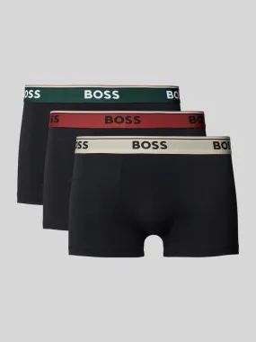 BOSS Trunks mit Label-Bund Modell 'Power' im 3er-Pack (black) online kaufen
